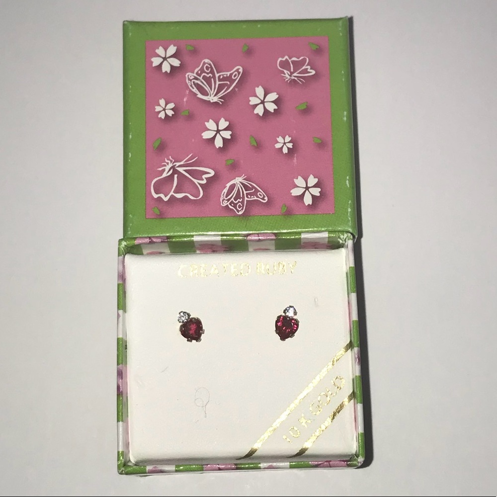 NIB Ruby Stud Earrings